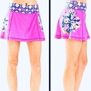 Lilly Pulitzer UPF 50+ Luxletic Aila Hot Pink BOH Skort Size M Tennis Pickleball